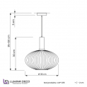 Подвесной светильник Lumina Deco Floril LDP 1216-1 WT+BK