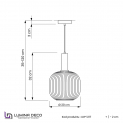 Подвесной светильник Lumina Deco Gato LDP 1217-1 WT+BK