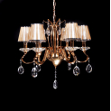 Хрустальная подвесная люстра Lumina Deco Finezzia LDP 9267-6 GD