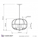 Подвесной светильник Lumina Deco Monterey LDP 1141-5 BK+MD