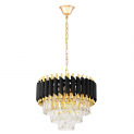 Хрустальная подвесная люстра Lumina Deco Funneli LDP 6003-400 BK+F.GD