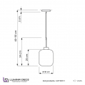 Подвесной светильник Lumina Deco Alacosmo LDP 6811-1 R.GD