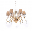 Хрустальная подвесная люстра Lumina Deco Finezzia LDP 9267-6 GD