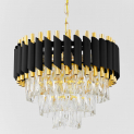 Хрустальная подвесная люстра Lumina Deco Funneli LDP 6003-400 BK+F.GD