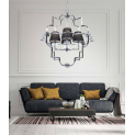 Подвесная люстра Lumina Deco Baltimore LDP 8020-4 CHR+BK