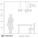 Подвесной светильник Lumina Deco Baristica LDP 6012-5 BK+WT