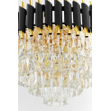 Хрустальная подвесная люстра Lumina Deco Funneli LDP 6003-550 BK+F.GD