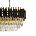 Хрустальная подвесная люстра Lumina Deco Funneli LDP 6003-800-PR BK+F.GD