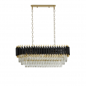 Хрустальная подвесная люстра Lumina Deco Funneli LDP 6003-800-PR BK+F.GD