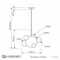 Подвесной светильник Lumina Deco Neroni LDP 6016-5+1 GD