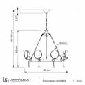Подвесная люстра Lumina Deco Montego LDP 8010-8 F.GD