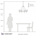 Подвесная люстра Lumina Deco Montego LDP 8010-8 F.GD