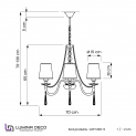 Хрустальная подвесная люстра Lumina Deco Fabione LDP 1200-6 F.GD