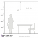 Подвесной светильник Lumina Deco Renzo LDP 6043-4 BK+MD