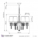 Хрустальная подвесная люстра Lumina Deco Alessia LDP 1726-6 CHR