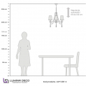Хрустальная подвесная люстра Lumina Deco Fabione LDP 1200-4 F.GD