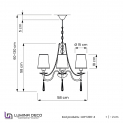 Хрустальная подвесная люстра Lumina Deco Fabione LDP 1200-4 F.GD