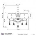 Хрустальная подвесная люстра Lumina Deco Dominni LDP 9268-6 GD